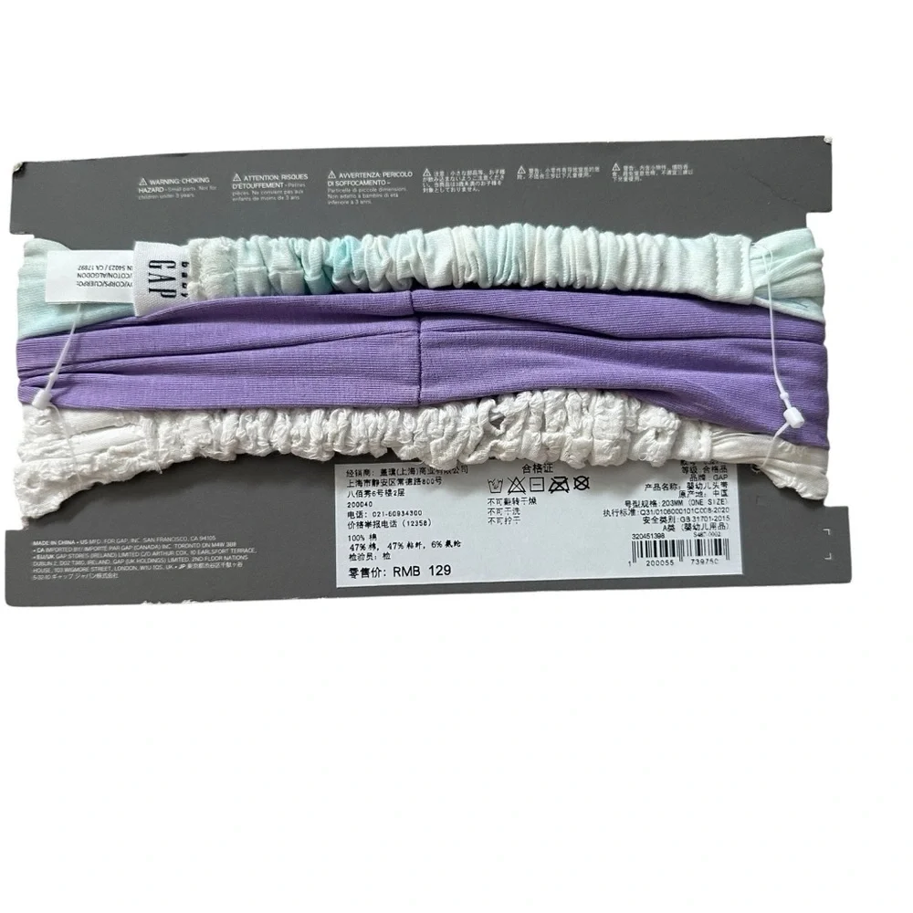 Baby‎ Gap 3-Pack Baby Headbands Organic Cotton NWT